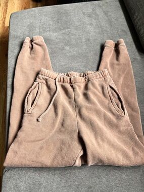Joah Brown Cozy Fleece Joggers in Light Brown